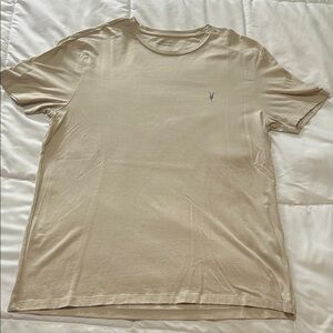 All Saints Race Tonic Light Beige Short Sleeve Tee
